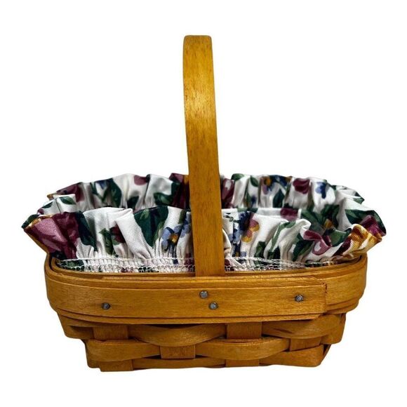 Vintage Longaberger 1995 Horizon of Hope Basket Combo Liner Protector Handle - Picture 2 of 5